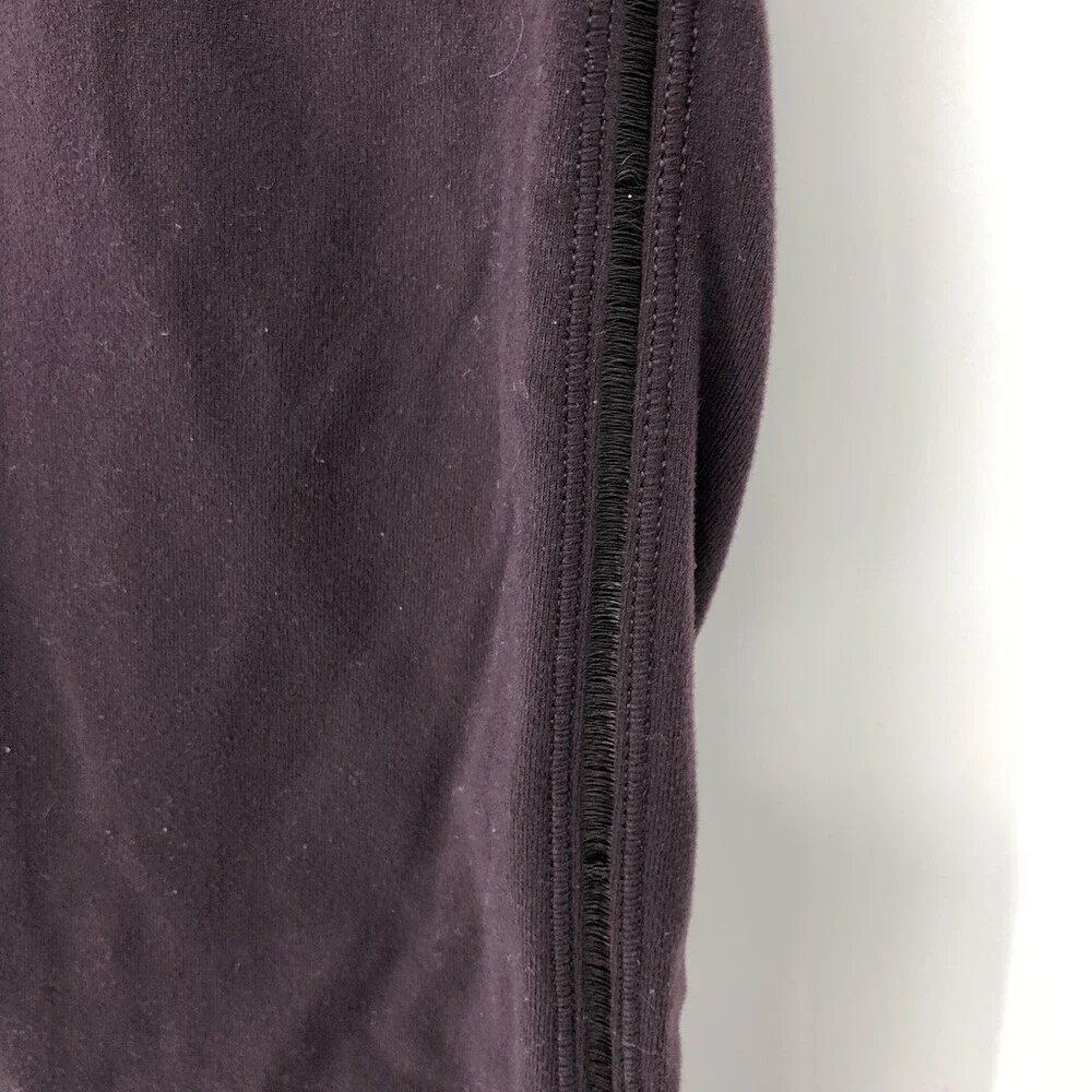 Lululemon Women's Purple Solid Polyester Pull on Mid Rise Activewear Leggings - Picture 3 of 6
